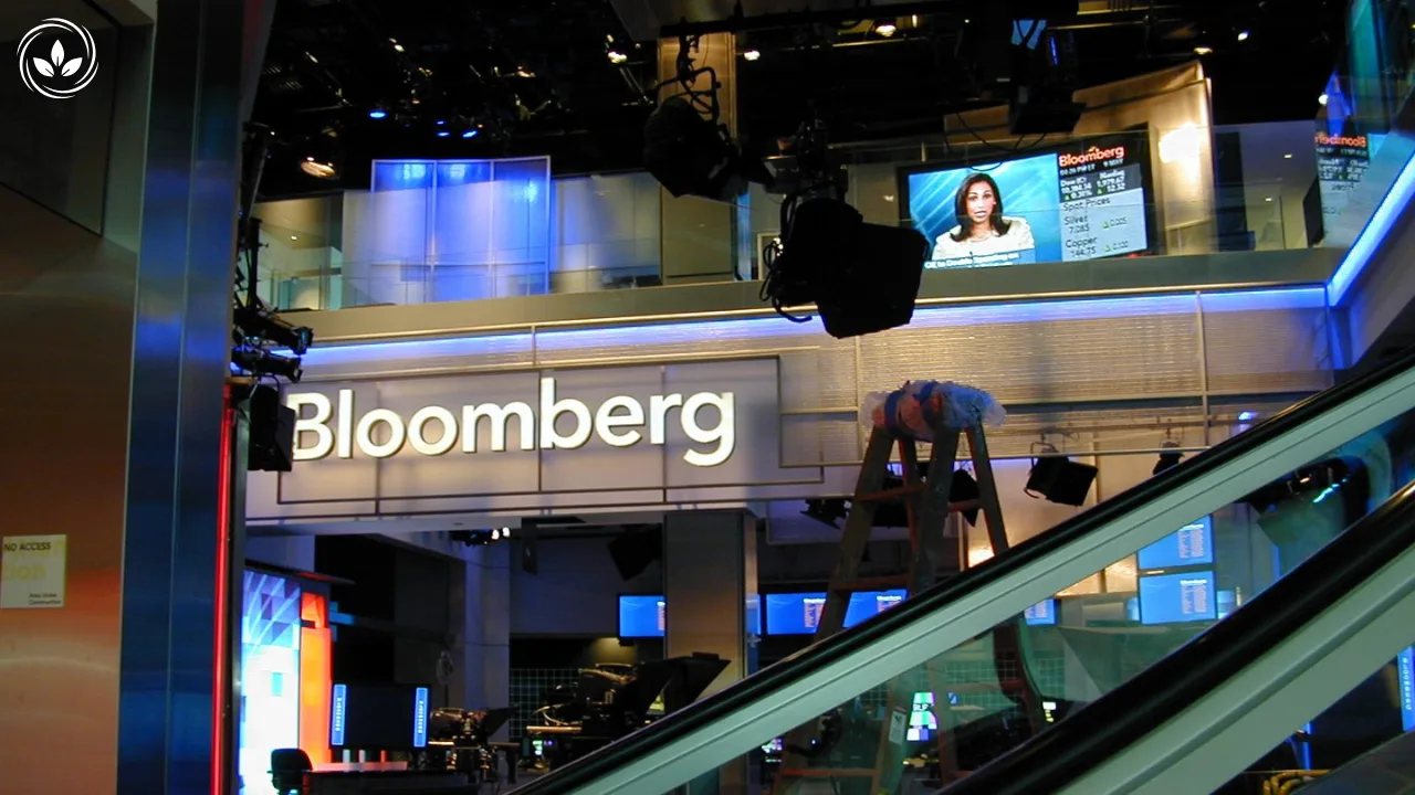 Image of the inside of the Bloomberg offices