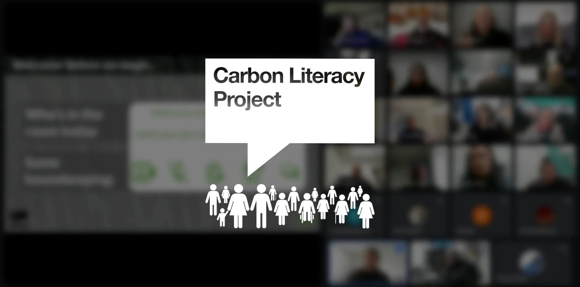 carbonliteracyhome carbon literacy project logo with an online course in the background